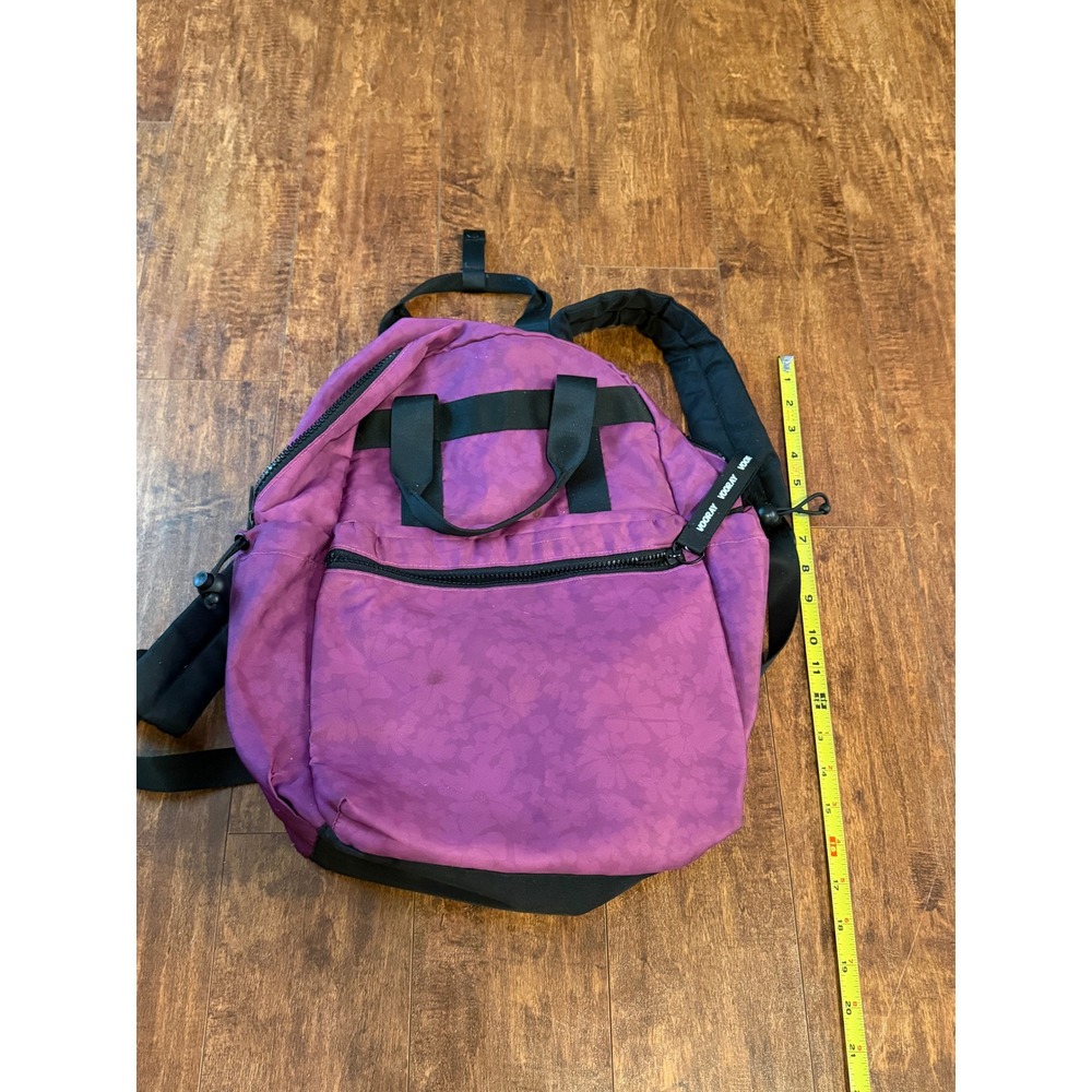 Vooray The Katie Backpack Purple Floral Lightweight Gym School Travel Bag
